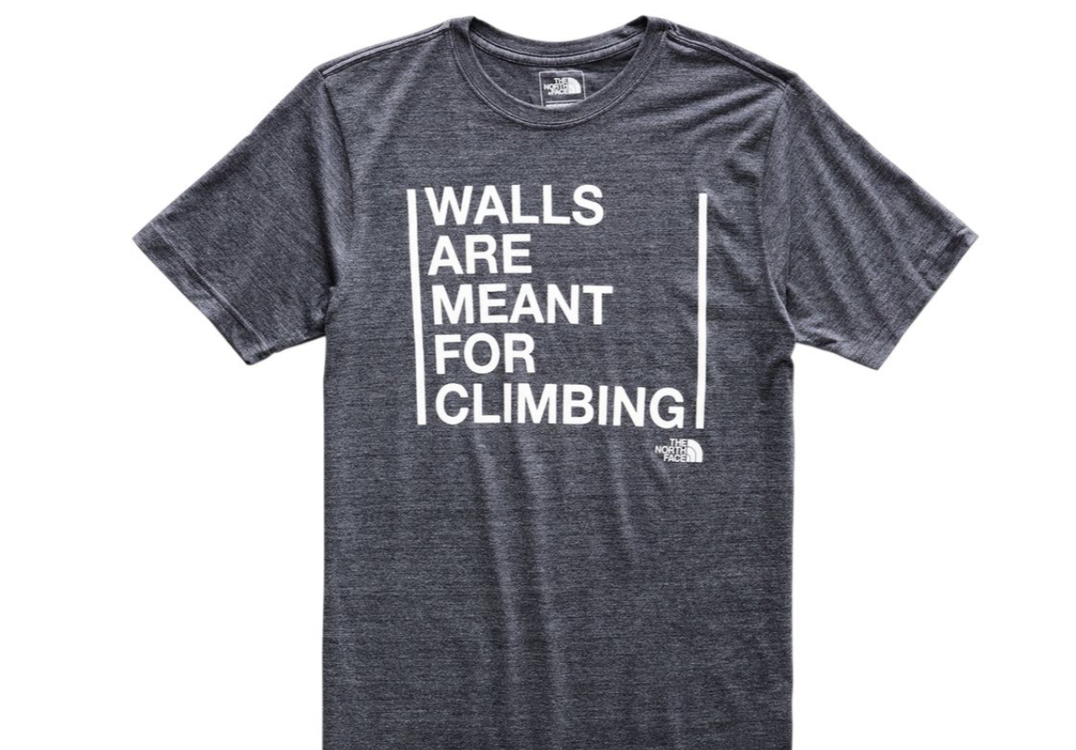 north face walls are meant for climbing t shirt