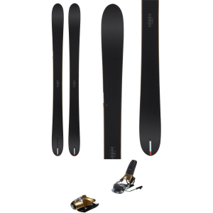 Season Pass Skis + Look Pivot 15 GW Ski Bindings 2024 in Gold size 185