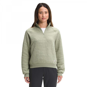 The North Face Women's Longs Peak Quilted 1/4 Zip Jacket - Small - Tea Green White Heather