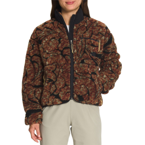 Women's The North Face Jacquard Extreme Pile Full Zip Jacket 2022 Brown in Black size Medium | Nylon/Polyester