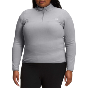Women's The North Face Plus TKA Glacier 1/4 Zip Jacket 2023 in Black size 1X | Polyester